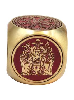 黄铜六面转手转运转转装饰摆件