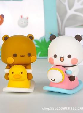 一二布布国风车载摆件 象牙材质礼盒装萌宠潮玩