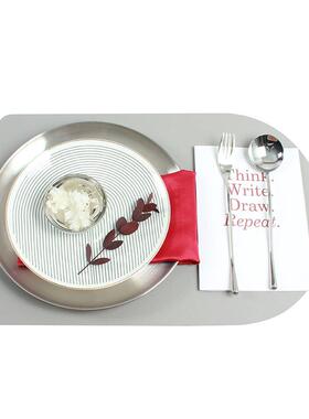 北欧轻奢餐盘套装摆台高档西餐具摆件样板间装饰烛光晚餐餐具套装