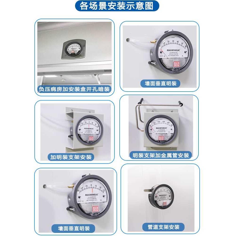 天恩微压差表差压表空气洁净室微压计中效风压表正负压病房表养殖 - 图0