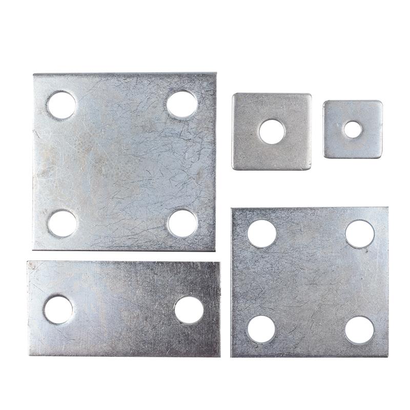 圆孔镀锌铁板预埋件钢板钢管底座四孔立柱工程钢结构连接幕墙配件 - 图3
