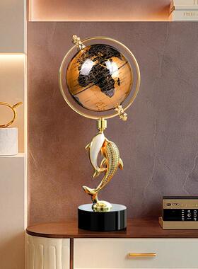 轻奢地球仪摆件高档玄关家居客厅桌面书房电视柜酒柜办公室装饰品