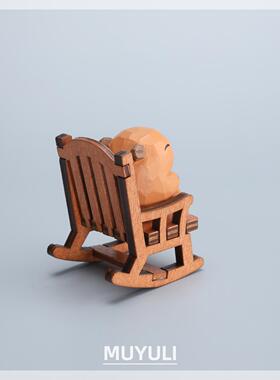 手工木雕卡皮巴拉丨办公室工位电脑桌面摆件创意装饰品可爱女礼物