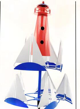 Sailing windmill户外帆船风车独特造型园林摆件风车新品风车帆船