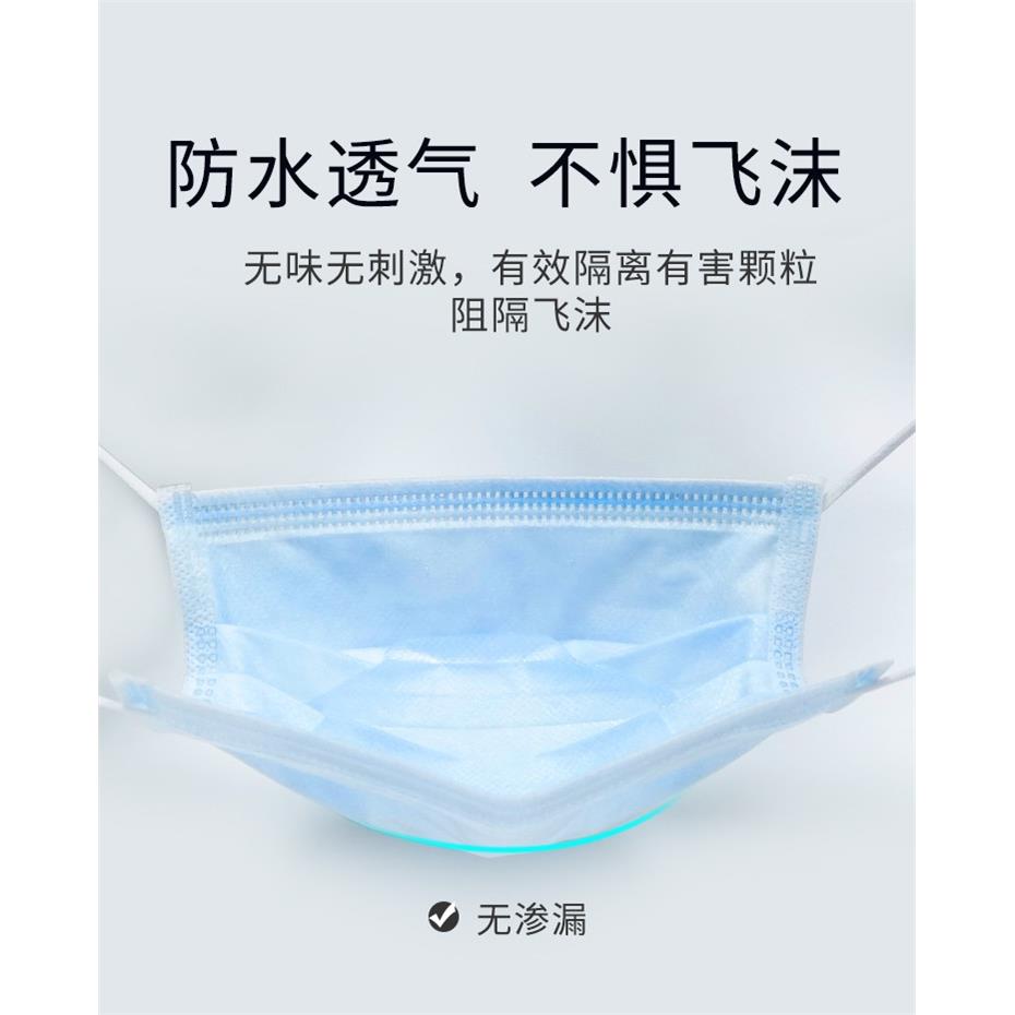 2500只一次性囗罩整箱防尘防护口鼻罩成人透气三层防飞沫厚熔喷布 - 图2