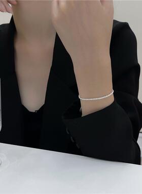 波光粼粼闪光个性素链裸链简约个性手链小众轻奢气质手饰品配饰