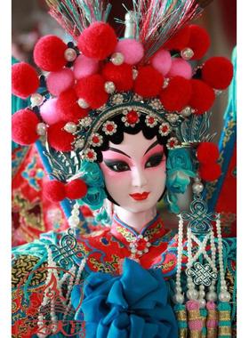 刺绣大号绢人家居客厅装饰品摆件中国风手工艺品京剧人偶穆桂英