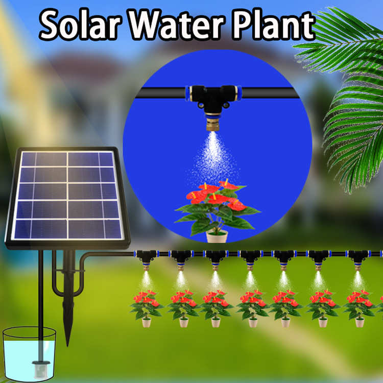 新款太阳能自动定时浇水器浇花喷水喷雾智能控制灌溉喷淋 - 图1