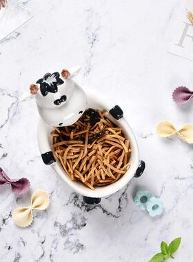 陶瓷筷子架筷子架家庭酒店餐具碗Q版小黄鸭筷子架筷子枕套饰品