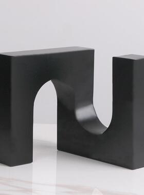 简约几何拱门现摆件轻意奢样板间玄关代柜抽象KXR创艺术家居软装