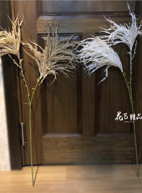 原色白色芦苇干假花吊花狗尾草仿真花婚庆屋CEH顶垂田芦园绢花 苇