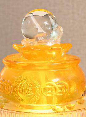 聚宝盆流水摆件循环水招财客厅家用小型桌面装饰造景风水轮礼物