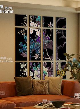 法式中古风餐厅装饰画大气沙发背景墙壁画复古花卉挂画高档玄关画