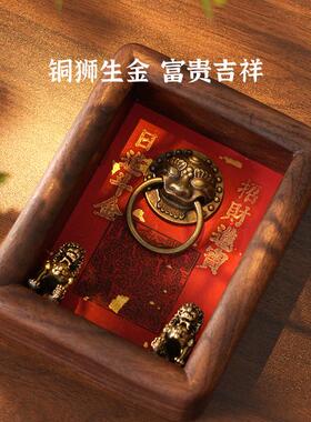 招财摆件门神礼物装饰画 画乔迁入户门玄关布置摆台暖房财神镇宅