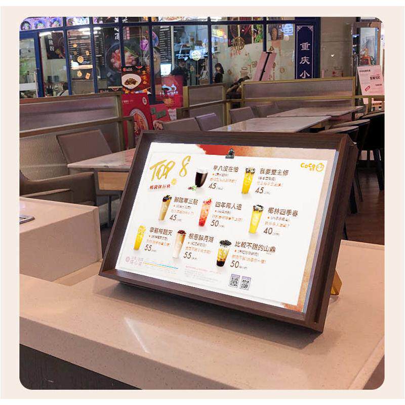 菜单亚克力发光台卡桌牌菜谱价目表菜品酒水单奶茶店台牌展示牌,淘宝优惠券,粉丝福利购,淘宝优惠卷
