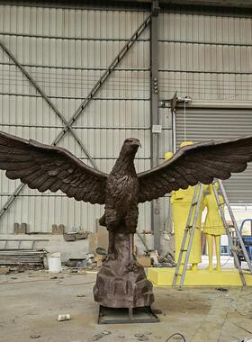 型动物雕铜雄鹰雕塑大中式塑老展翅摆件各种大型动物摆大展宏图鹰
