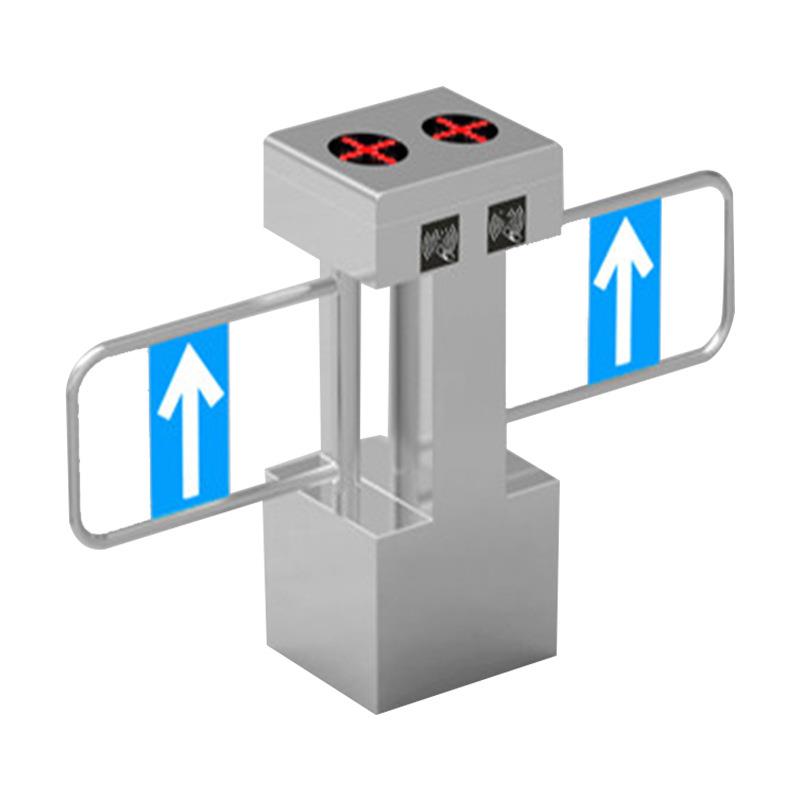 Vertical swing gate dual movement stainless steel intelligent fingerprint recognition school community access control attendance system wing gate