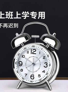机械闹钟2025新款学生专用起床神器儿童大音量强力叫醒充电小闹铃