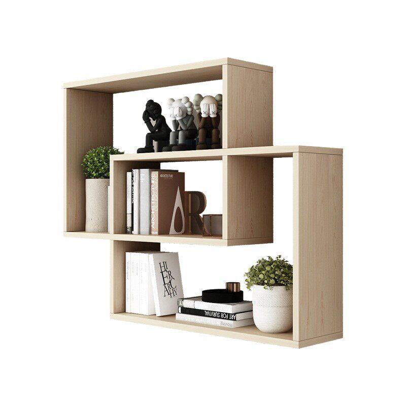 Storage rack wall-mounted bookshelf rack restaurant wall-mounted bedroom storage cabinet shelf load-bearing simple PBG wall approx.