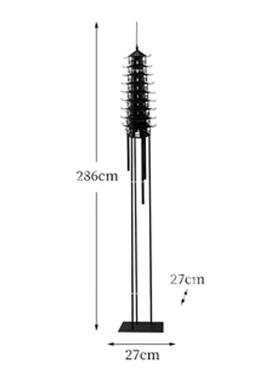 新中式铁艺凉亭抽象建筑装饰摆件售楼处酒店会所造景招财落地雕塑