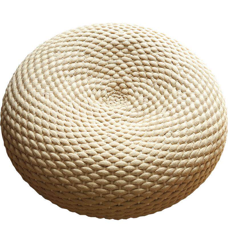 Hand-woven futon cushion, new Chinese style tatami cotton string futon, balcony bay window pouf cushion