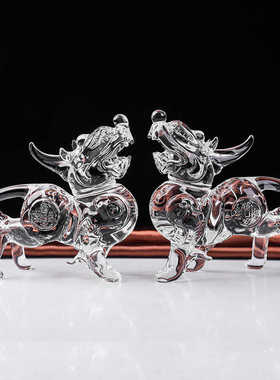 水晶招财貔貅聚宝盆皮丘玄关客厅前台财源滚滚工艺品装饰礼品摆件