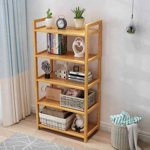 纳置架多层杂物收架厨房卧室客厅木阳物台落地AL100464式实质隔断 - 图1