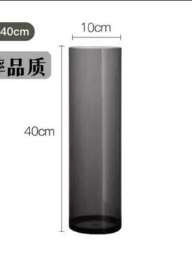 压克力简约特大号花艺透明花瓶高级感客厅塑料醒花桶花店专用深水