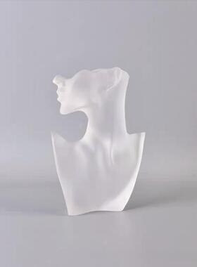 透明树脂半身人头像模特展示道具桌面摆台装饰品饰品软装摆件陈列