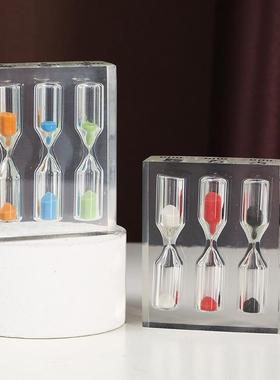 亚克力透明计时连体沙漏装饰摆件