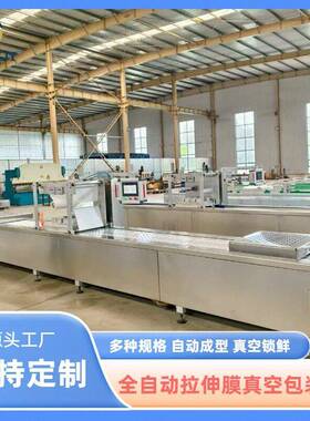 商用食品拉伸膜真空包装机卤蛋连续式抽真空设备鹌鹑蛋拉伸膜包装