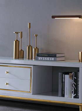 创意现代家居饰品客厅酒柜装饰品摆件五金电视柜室内简约烛台摆设