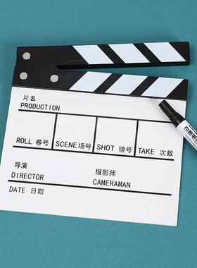 新款创意木质专业导演板场记板电影拍打板摄影拍照道具摆件导演板