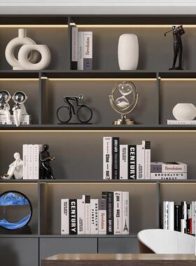 贝汉美现代办公室桌酒柜装饰品摆件轻奢高档客厅家居柜子高级感