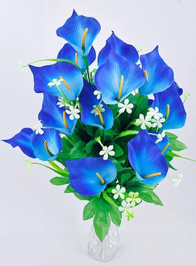 跨境马蹄莲仿真花假花婚庆手捧花家居装饰花艺仿真植物摆放花