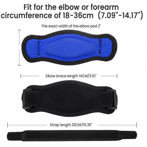 1PCS Tennis Elbow Support Guard Pads Pain Relief Strap Banda - 图0