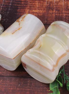 正品天然玉石笔玉雕摆玉件中式筒书设房家居摆笔筒玉器花瓶玉石小