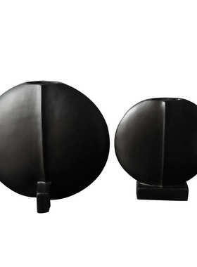 现代简约创意红色几何摆件样板房售楼处桌面抽象红色软装饰品工艺