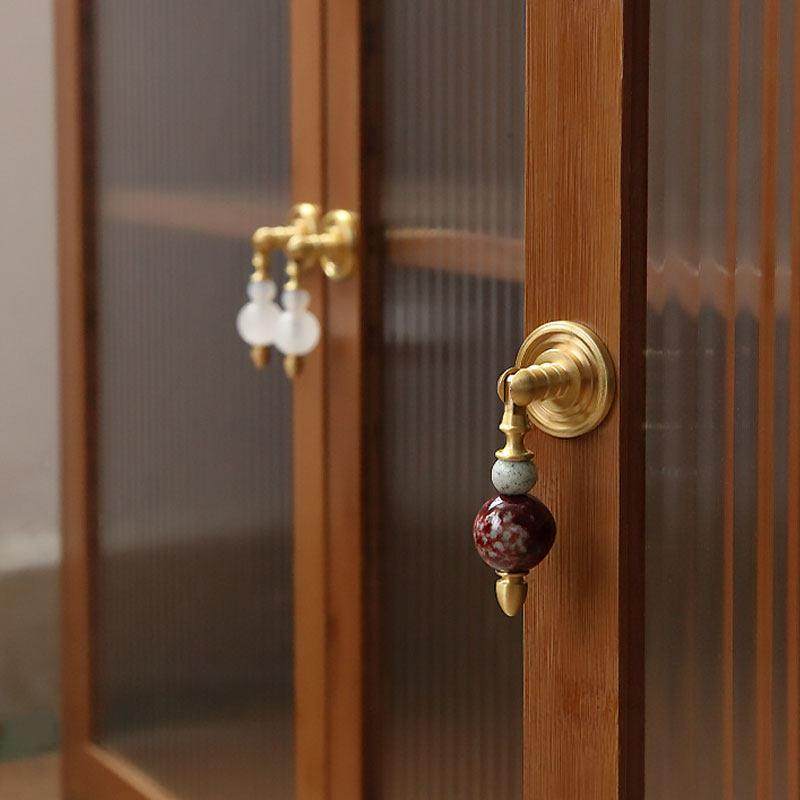 创意覆古中古原木风实木葫芦黄铜整体橱柜门衣柜抽屉柜子鞋柜把手,淘宝优惠券,粉丝福利购,淘宝优惠卷