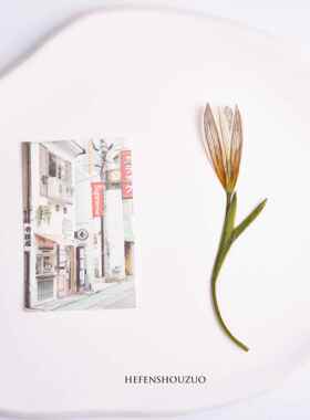 双叶百合干花压花婚礼请柬diy封口花百合真花ins风滴胶手工材料