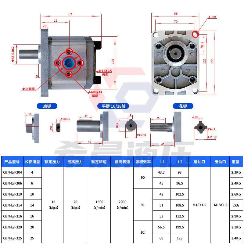 齿轮泵液压油泵CBN-E F 304 306 310 314 316 320 325 液压帮浦站,淘宝优惠券,粉丝福利购,淘宝优惠卷