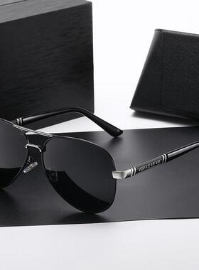 金属树脂偏光太阳镜男士司机开车眼镜男墨镜日夜两用变色镜蛤蟆镜