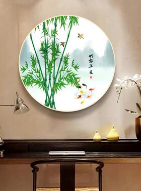 定做竹玄子圆形装画关过道上梯升转角画楼步步高升节挂节高竹报平