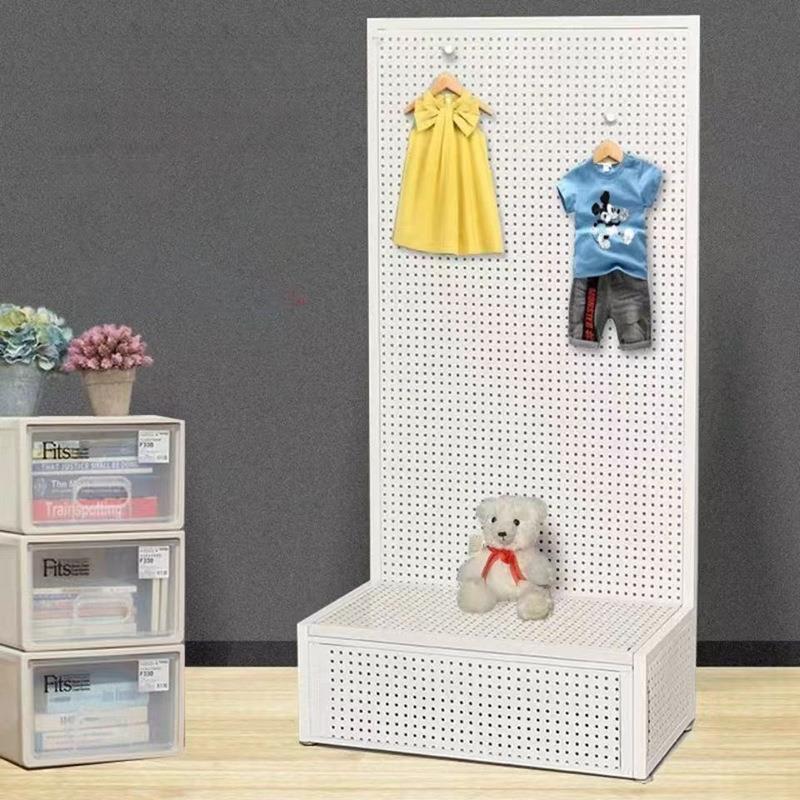 Perforated board shelf floor-standing storage mobile phone jewelry display rack hardware tool hanging board storage storage without punching