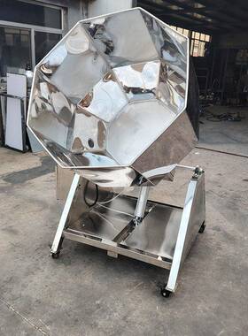 八角拌料机滚筒式调味机坚果花生调味不锈钢多功能商用八角搅拌机