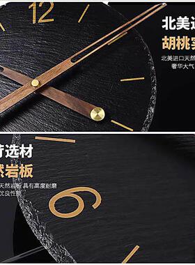 现代简约客厅挂钟极简轻奢创意艺术钟表意式时钟挂墙高级新款2025