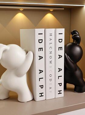 兔子摆件简约创意书挡高档客厅电视柜办公室酒柜家居装饰品小摆件