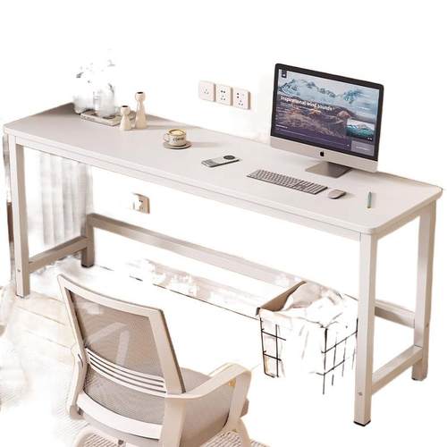 电脑桌实木长条桌卧室靠墙床尾桌极窄阳台桌子简易学生书桌床边桌 - 图3