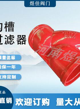 球墨铸铁材质管式沟槽过滤器 G81H-16P DN150 省力灵巧