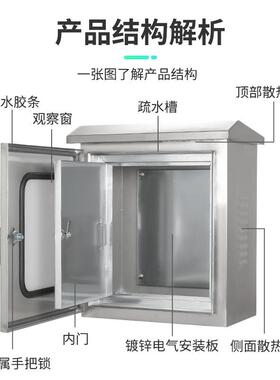 配电箱直销防水电箱户内外动力箱控制箱内外门不锈钢配电箱